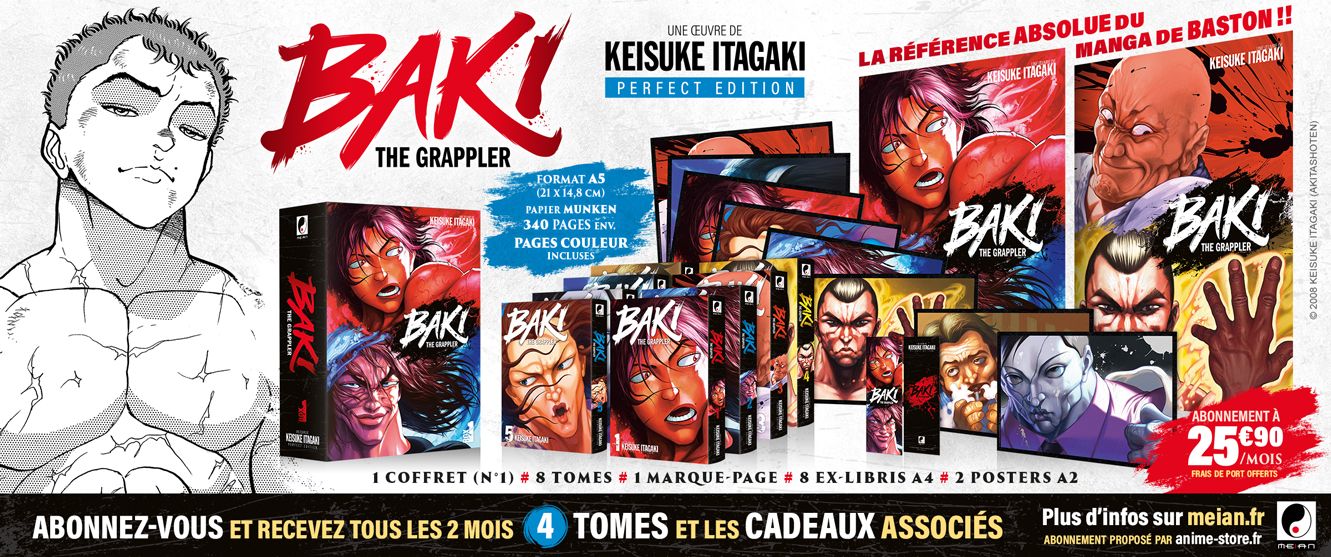 Baki the Grappler Collection : Tous les 2 mois, 4 mangas pour 25.90 € par mois