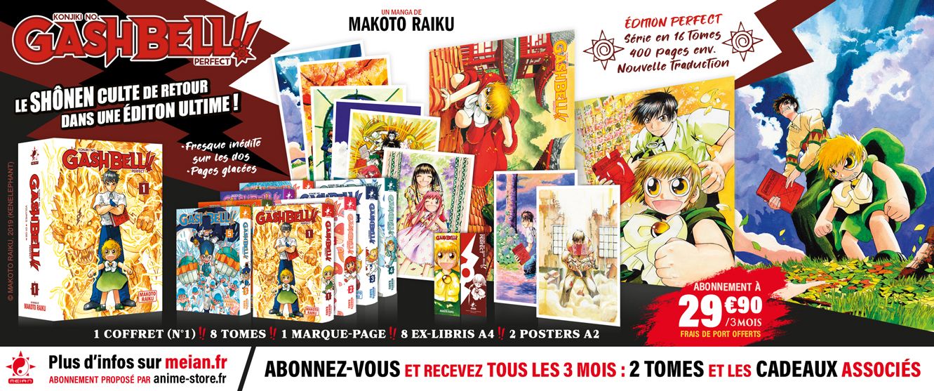 Gash Bell!!! Collection : Tous les 3 mois, 2 mangas pour 29.90 € par mois