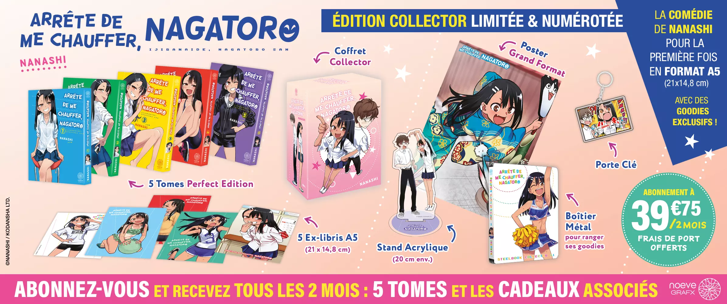 Arr�te de me chauffer Nagatoro Collection : Tous les 2 mois, 5 mangas pour 39.75 &euro;