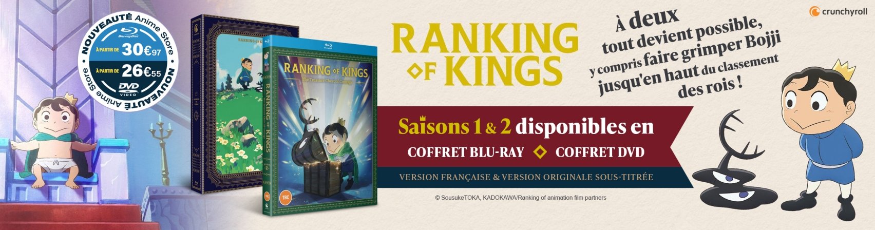 Nouveaut : Ranking of Kings les saisons 1 et 2 en BR et DVD