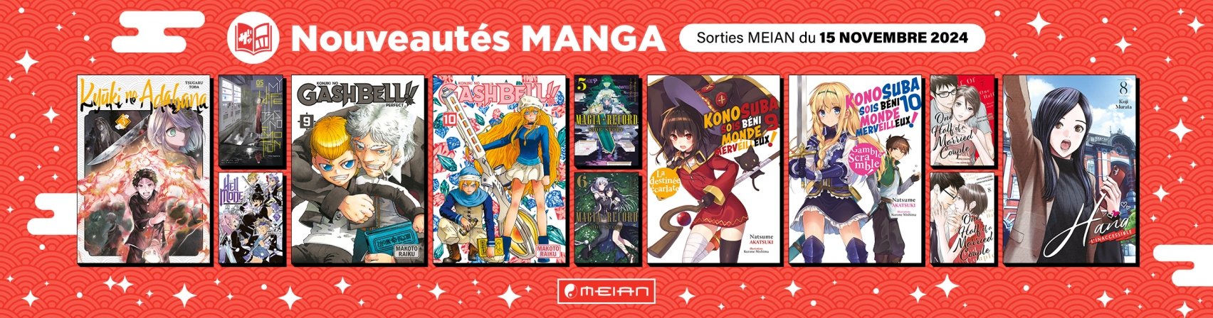 12 nouveaux mangas MEIAN disponibles