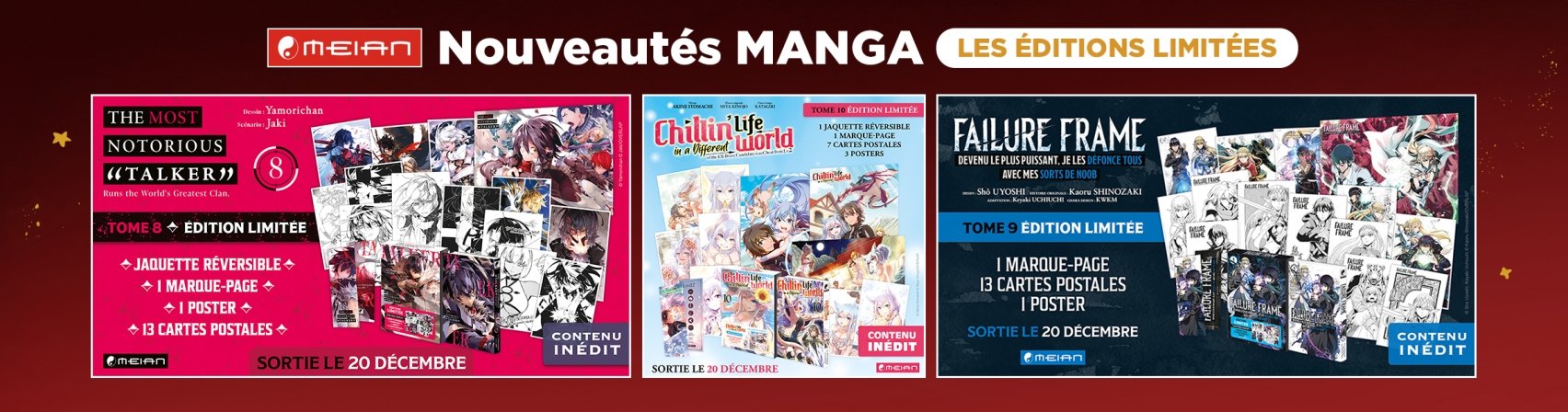 Nouveauts : les mangas Meian en dition limite