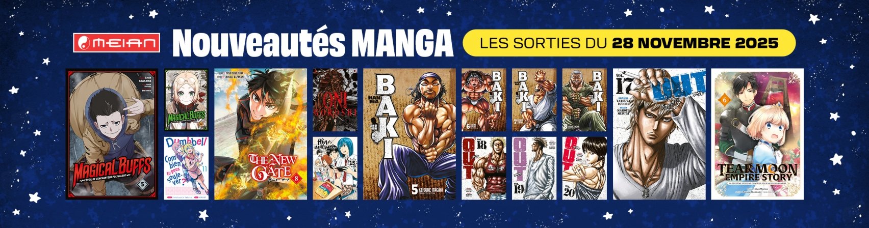 15 nouveaux mangas MEIAN disponibles