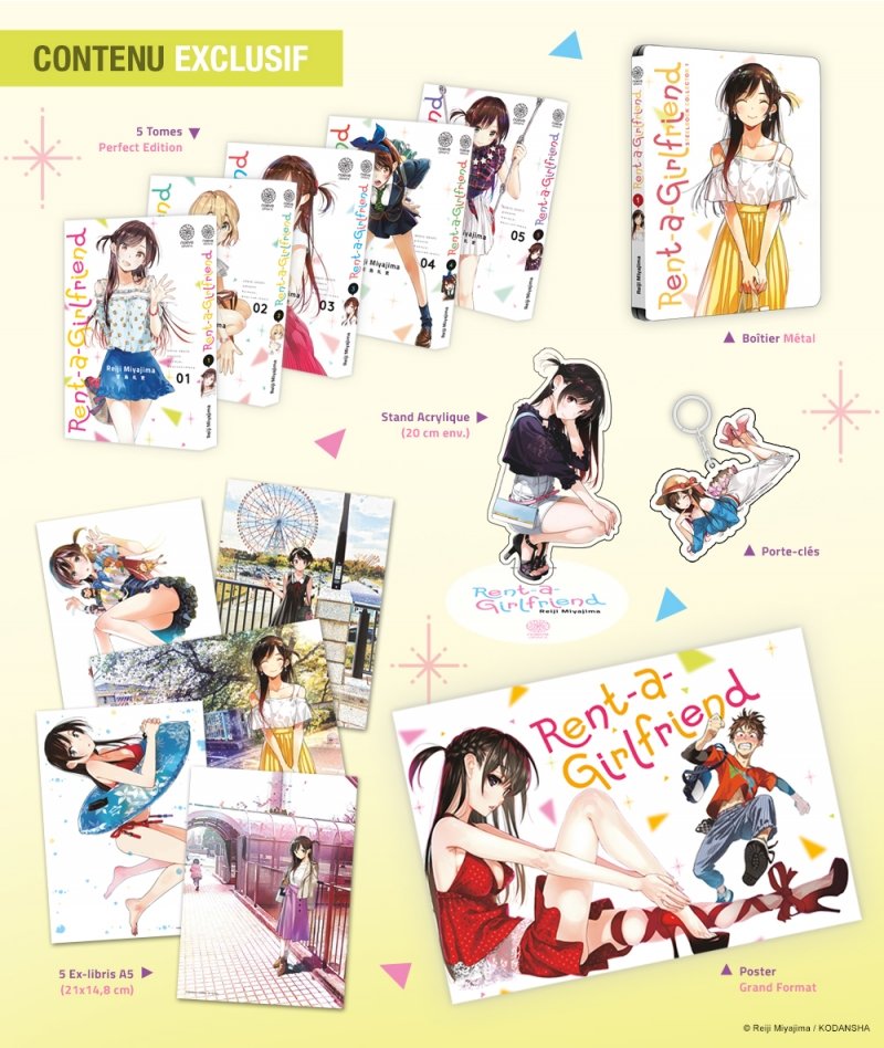 IMAGE 2 : Rent-A-Girlfriend - Partie 1 - Coffret Collector (tomes 1 � 5)