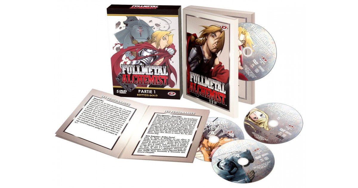 Fullmetal Alchemist - Partie 1 - Coffret DVD + Livret - Edition Gold