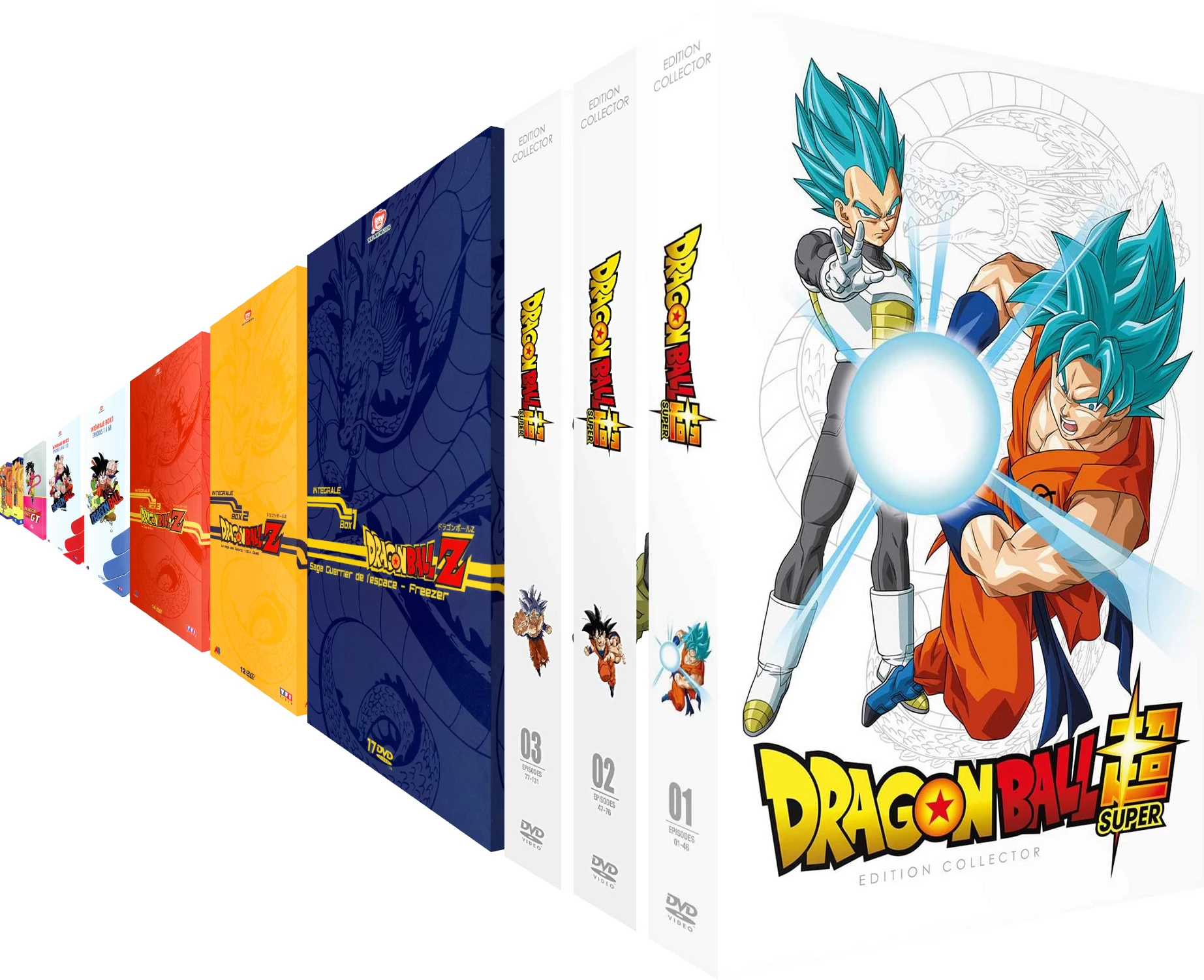 Dragon Ball Z + Dragon Ball + Dragon Ball GT + Dragon Ball Super + 20 Films  et OAV - Intégrale Collector - Pack 10 Coffrets DVD - Non censuréDragon