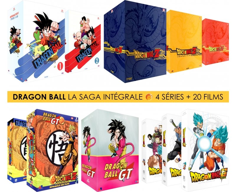Dragon Ball Z + DB + DB GT + DB Super + Films et OAV - 11 Coffrets
