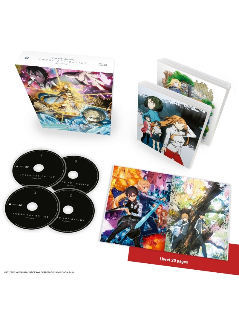 SWORD ART ONLINE Arc 1 & 2 Pack Coffret DVD Intégrale Edition Gold
